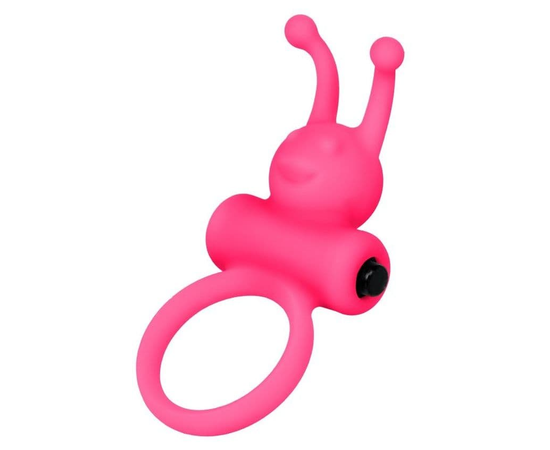 Розовое эрекционное виброкольцо на пенис Eromantica, фото 