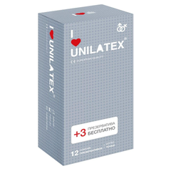 Презервативы с точками Unilatex Dotted - 12 шт. + 3 шт. в подарок, фото 