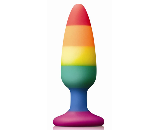 Радужная пробка Colours Pride Edition Pleasure Plug Medium - 13,3 см., фото 