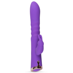 Фиолетовый вибратор-кролик The Queen Thrusting Vibrator - 29 см., фото 