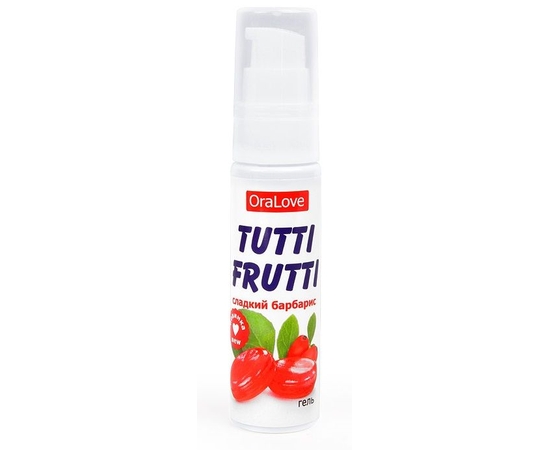 Гель-смазка Tutti-frutti со вкусом барбариса - 30 гр., фото 