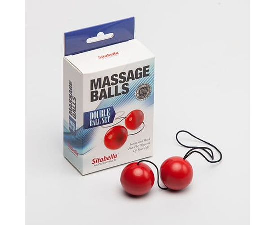 Красные массажные вагинальные шарики, Цвет: красный, фото 