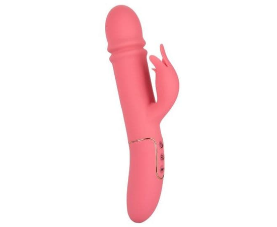 Розовый вибратор-кролик Shameless Tease - 25,5 см., фото 