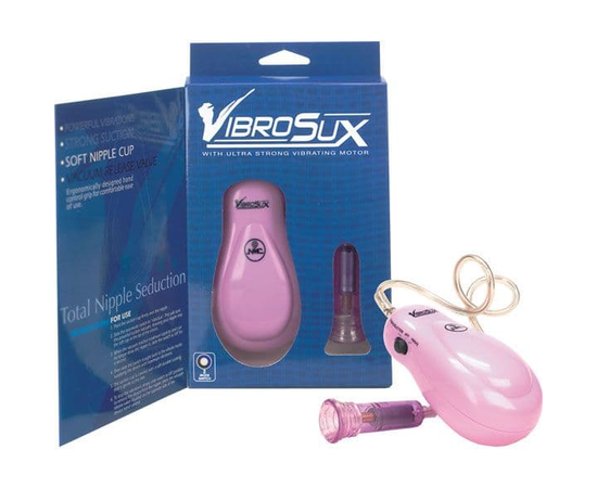 Розовый вибростимулятор для сосков VibroSux, Цвет: розовый, фото 