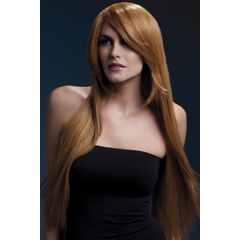Рыжеватый парик с косой чёлкой Amber, Цвет: оранжевый, фото 