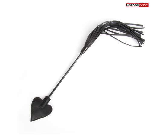 Черный двусторонний стек с наконечником-сердечком - 53 см., фото 