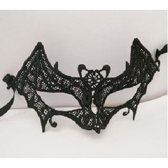 Кружевная маска в форме летучей мыши, Цвет: черный, фото 