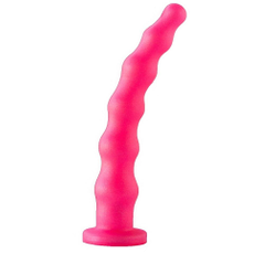 Розовый гелевый анальный стимулятор - 20 см., фото 