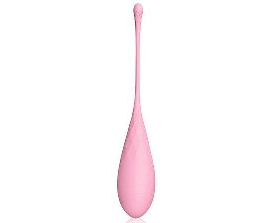 Тяжелый каплевидный вагинальный шарик со шнурком, Цвет: нежно-розовый, фото 