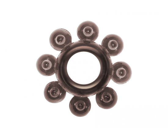 Чёрное эрекционное кольцо Rings Bubbles, фото 