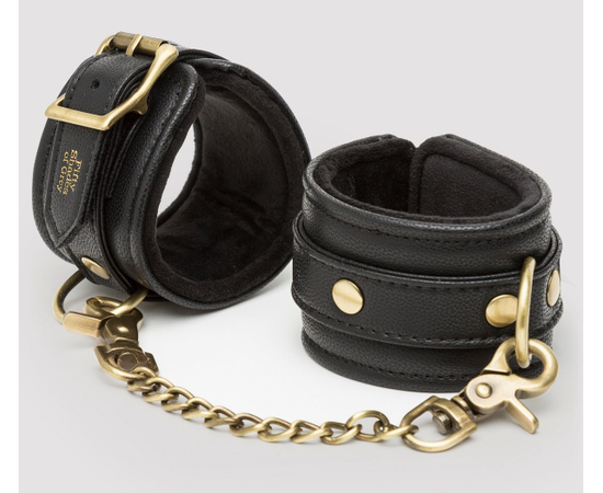 Черные наручники Bound to You Faux Leather Wrist Cuffs, фото 