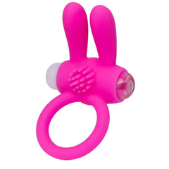 Розовое эрекционное кольцо на пенис с ушками, фото 