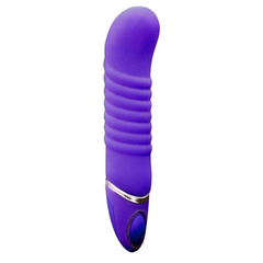 Фиолетовый перезаряжаемый вибратор PROVIBE - 14 см., фото 