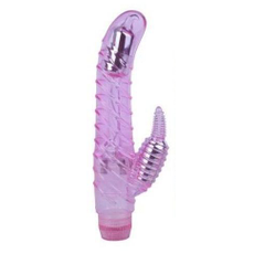 Розовый вибростимулятор-кролик Curve Seduction - 18,5 см., фото 