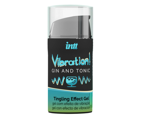 Жидкий интимный гель с эффектом вибрации Vibration! Gin & Tonic - 15 мл., фото 