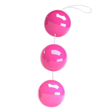 Розовые вагинальные шарики со смещенным центром тяжести на веревочке, фото 