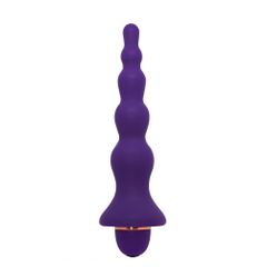 Фиолетовая анальная ёлочка с вибрацией - 20 см., фото 