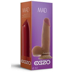 Телесный фаллоимитатор с присоской Mad Lipstick - 16,5 см., Цвет: телесный, фото 