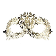 Золотистая металлическая маска Forrest Queen Masquerade, Цвет: золотистый, фото 