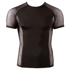 Мужская футболка с сетчатыми вставками по бокам, Цвет: черный, Размер: XL, фото 