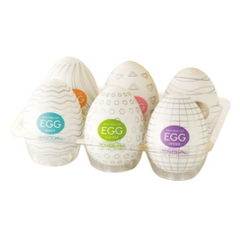 Набор из 6 мастурбаторов-яиц Tenga EGG Strong Sensations с различными рельефом, фото 