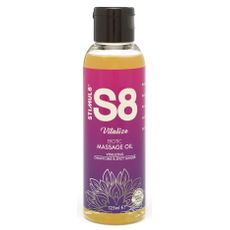 Массажное масло S8 Massage Oil Vitalize c ароматом лайма и имбиря - 125 мл., Объем: 125 мл., фото 