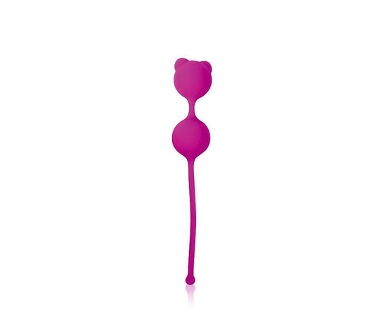 Ярко-розовые вагинальные шарики с ушками Cosmo, Цвет: ярко-розовый, фото 