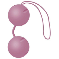 Нежно-розовые вагинальные шарики Joyballs с петелькой, Цвет: розовый, фото 