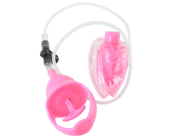 Вакуумная помпа с вибрацией Mini Pussy Pump Pink, Цвет: розовый, фото 