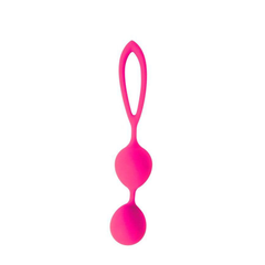 Розовые вагинальные шарики с петлёй Cosmo, фото 