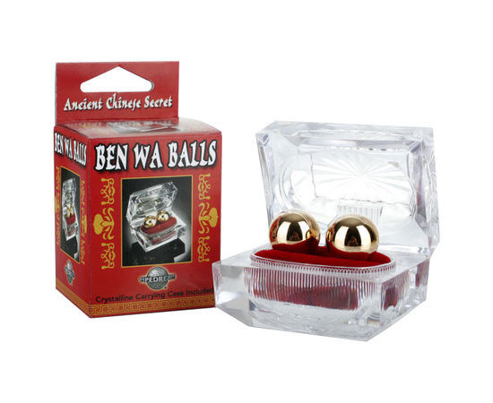 Золотистые вагинальные шарики Ben Wa Balls, Цвет: золотистый, фото 