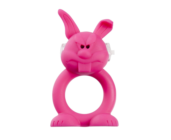 Розовое виброкольцо на пенис Rude Rabbit, фото 