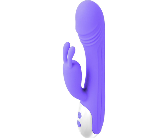 Фиолетовый вибратор-кролик Mrs. Melody - 20 см., фото 