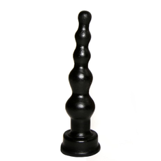Чёрный анальный стимулятор-ёлочка - 14,5 см., фото 
