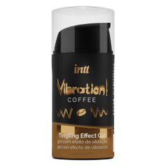 Жидкий интимный гель с эффектом вибрации Vibration! Coffee - 15 мл., фото 