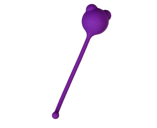 Фиолетовый силиконовый вагинальный шарик A-Toys с ушками, фото 