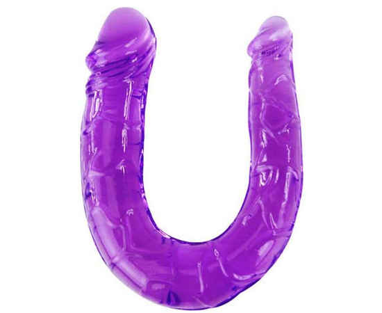 Фиолетовый двусторонний фаллоимитатор - 29,8 см., Цвет: фиолетовый, фото 