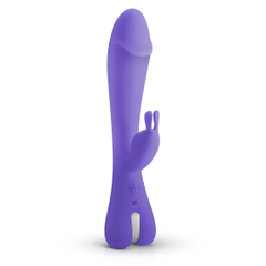 Фиолетовый вибратор-кролик Trix Rabbit Vibrator - 22,5 см., фото 