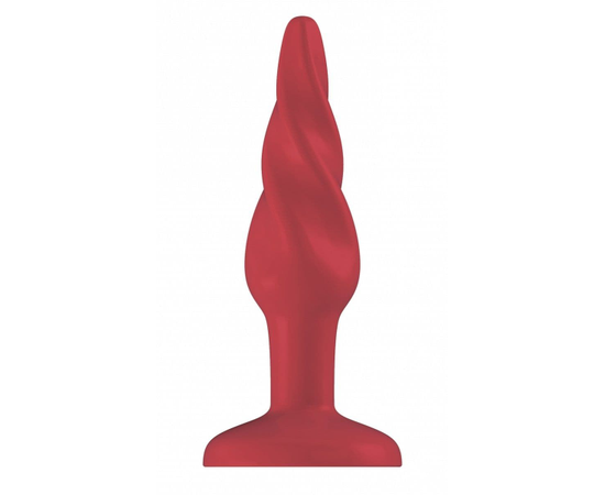 Анальная пробка Butt Plug Rounded 3 Inch - 7,6 см., Цвет: красный, фото 