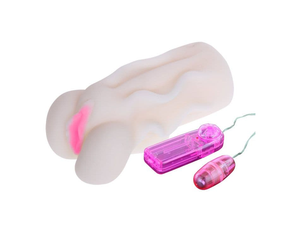 Мастурбатор-вагина с вибрацией и волнами на поверхности, фото 