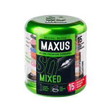 Презервативы в металлическом кейсе MAXUS Mixed - 15 шт., фото 