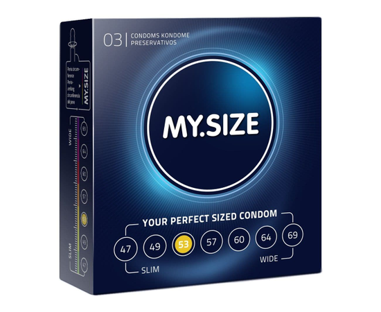Презервативы MY.SIZE размер 53 - 3 шт., Объем: 3 шт., Цвет: прозрачный, фото 