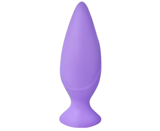 Фиолетовая анальная силиконовая пробка Mojo - 11 см., фото 