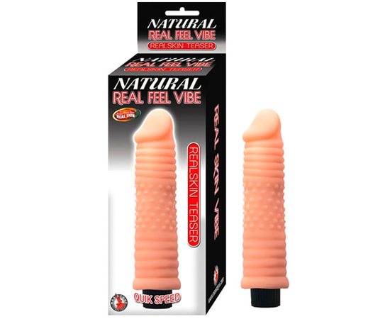 Вибромассажер Natural Real Feel Vibe Real Skin 3 - 15,2 см., фото 