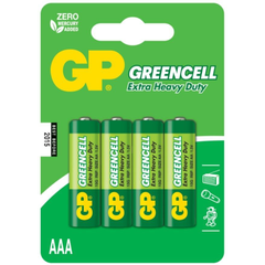 Батарейки солевые GP GreenCell AAA/R03G - 4 шт., фото 