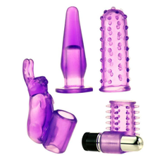 Фиолетовый вибронабор Foreplay Couples Kit, фото 