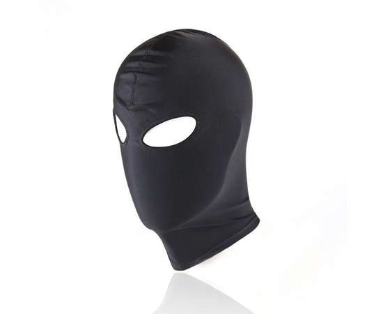 Черный текстильный шлем с прорезью для глаз, фото 
