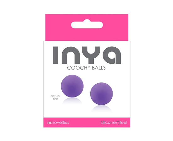 Фиолетовые вагинальные шарики без сцепки  INYA Coochy Balls Purple, Цвет: фиолетовый, фото 