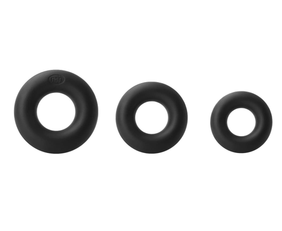 Набор черных колец из мягкого силикона Super Soft Power Rings, фото 