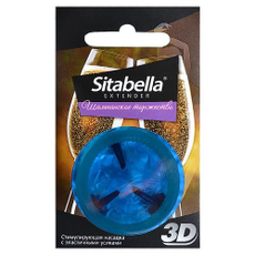 Насадка стимулирующая Sitabella 3D "Шампанское торжество" с ароматом шампанского, Цвет: синий, фото 
